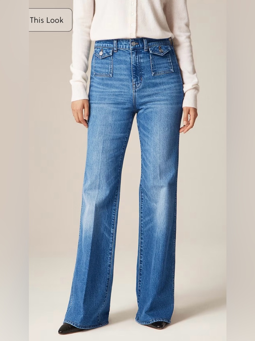 J.Crew Vintage flare jean with flap pockets in Bangkok wash - Picture 2 of 10
